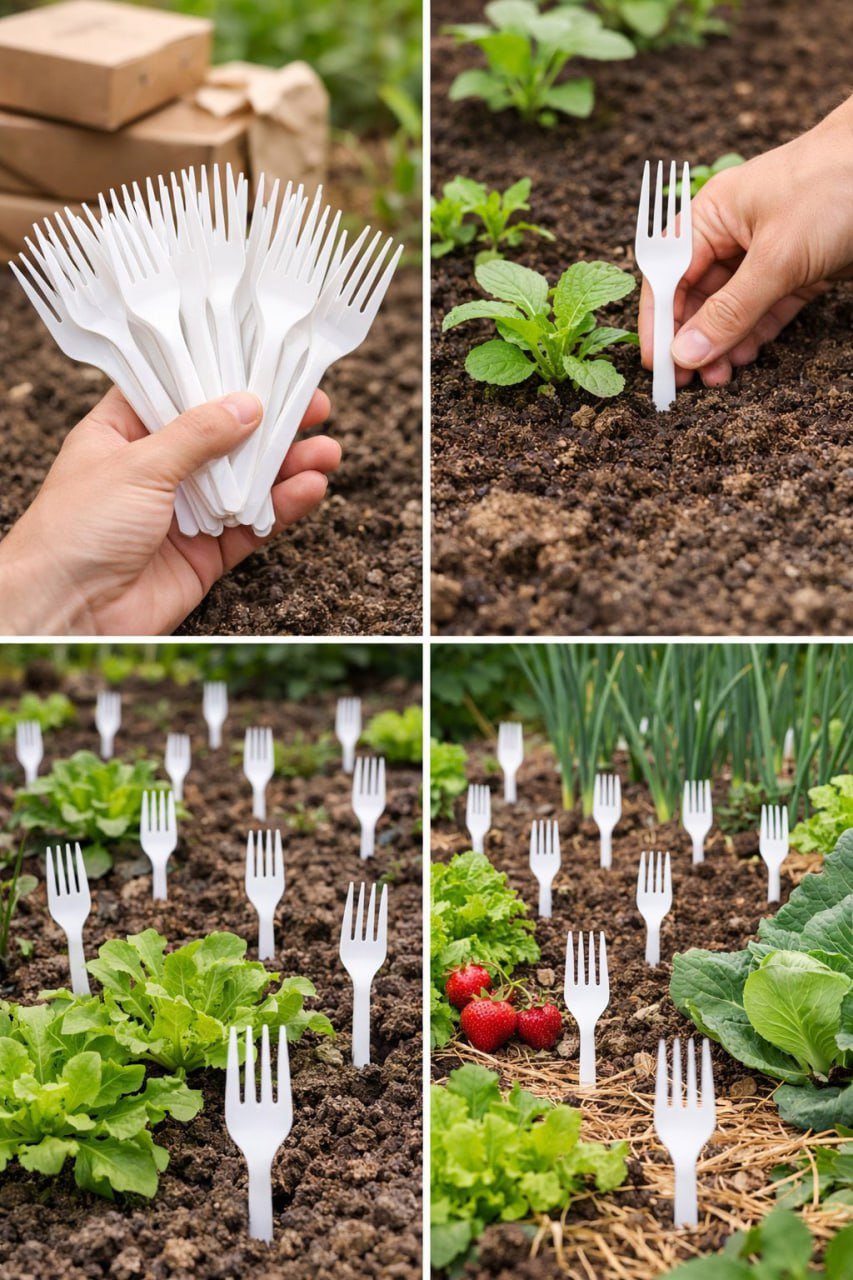 Why Gardeners Are Putting Plastic Forks in Their Gardens — And the Clever Reason Behind It
