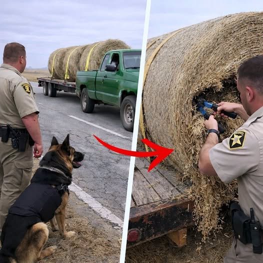 The K9 Wouldn’t Stop Barking at the Hay Bales — Then the Deputy Took a Closer Look
